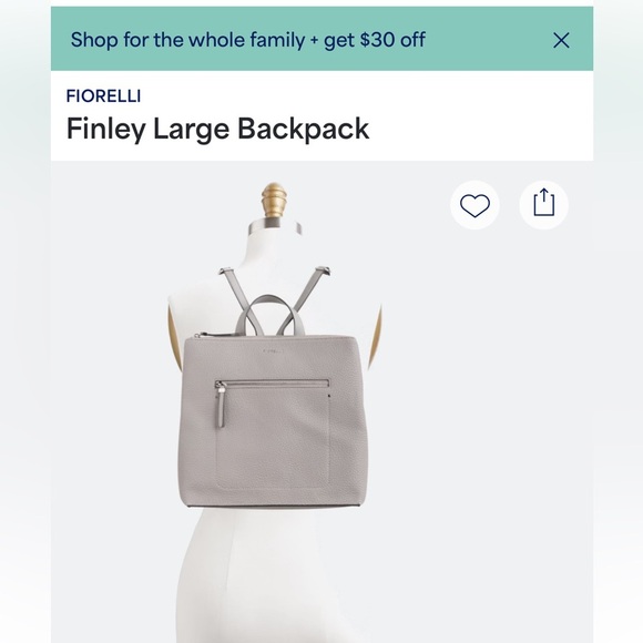 Fiorelli faux leather Gray Textured/pebbled Backpack - see all pictures! main image 9